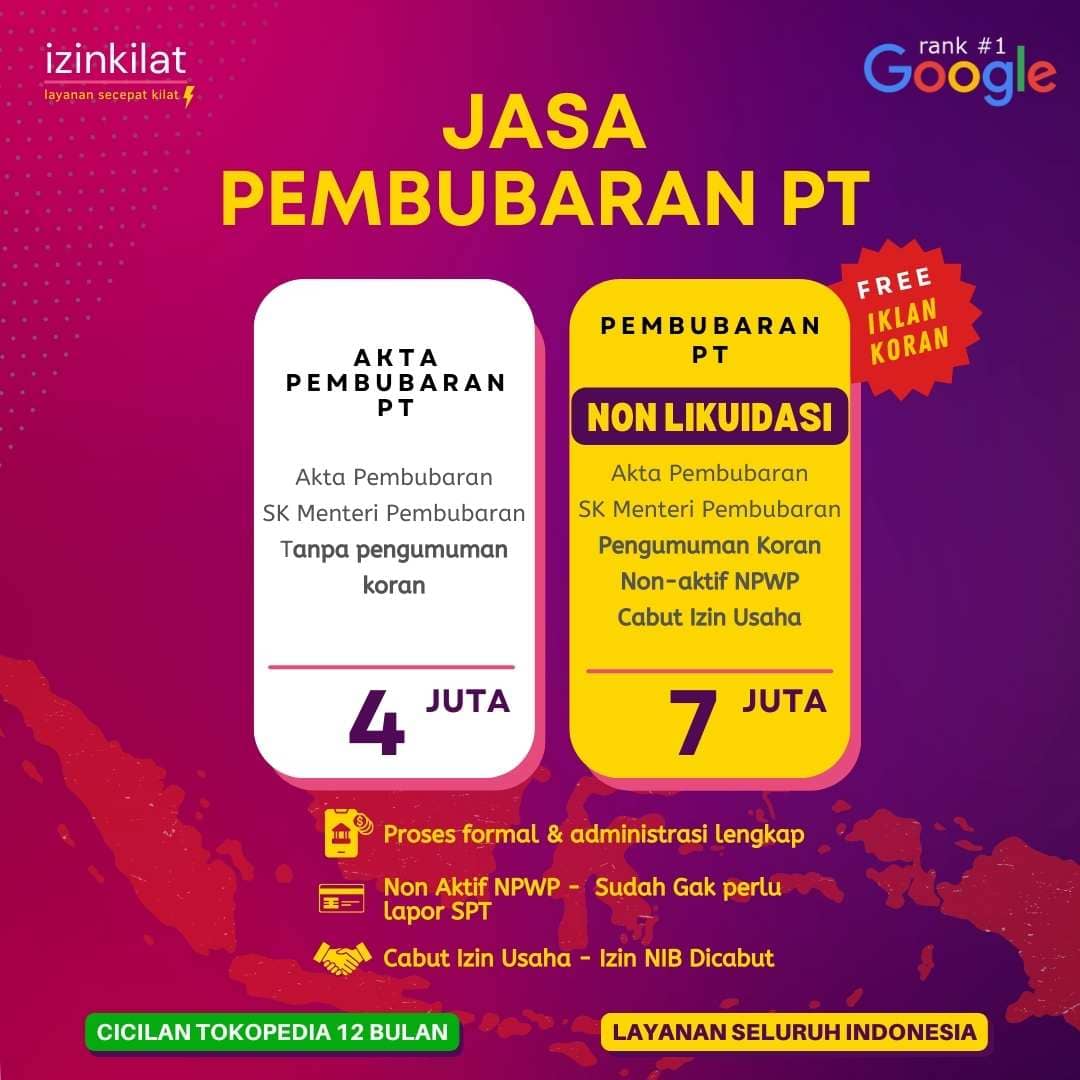 jasa pembubaran pt